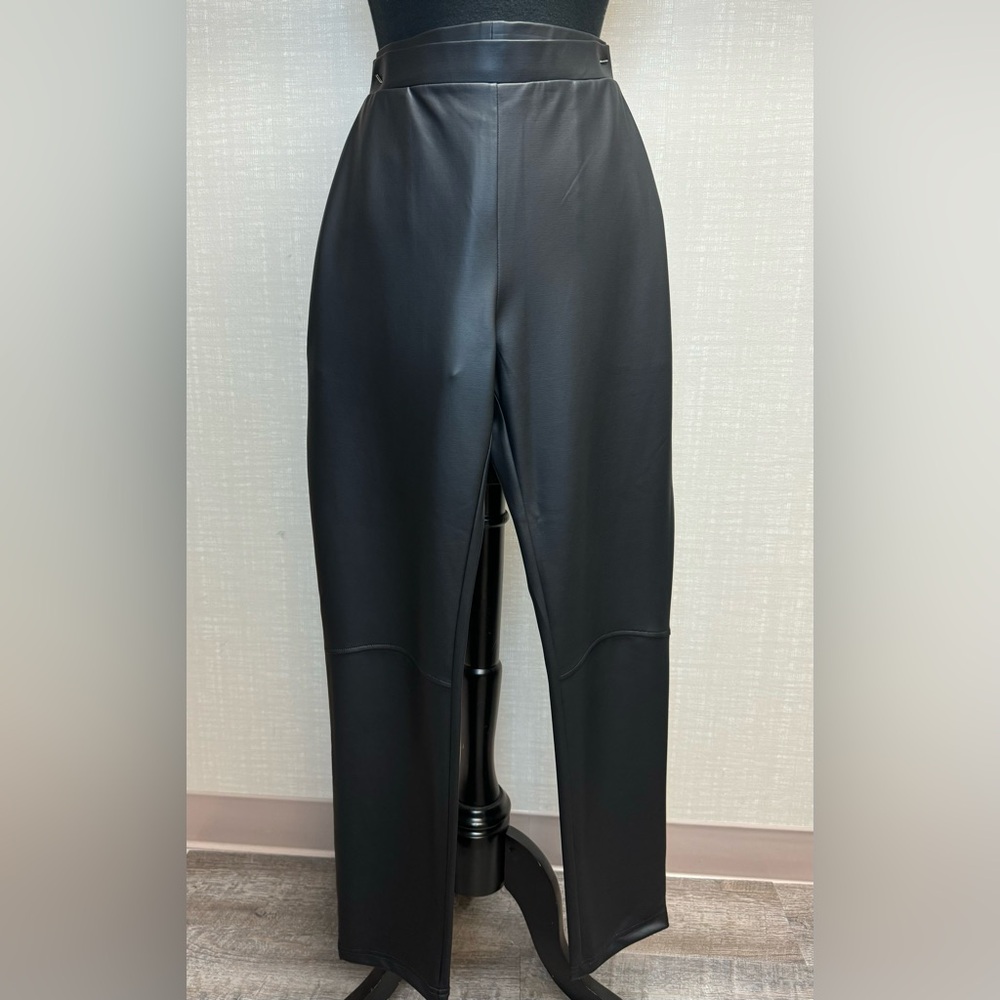 Clara Sunwoo Liquid Leather Sheen Skinny Pocket Pant